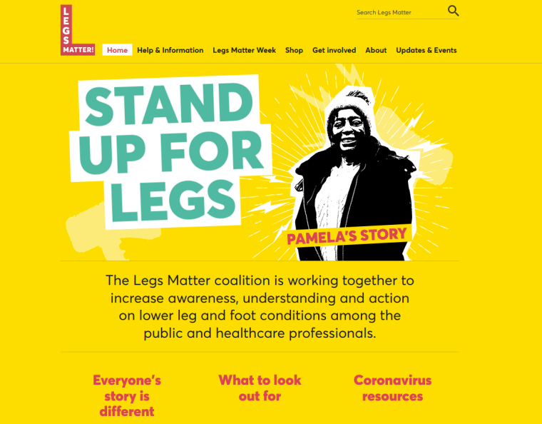 Legs Matter website screenshot